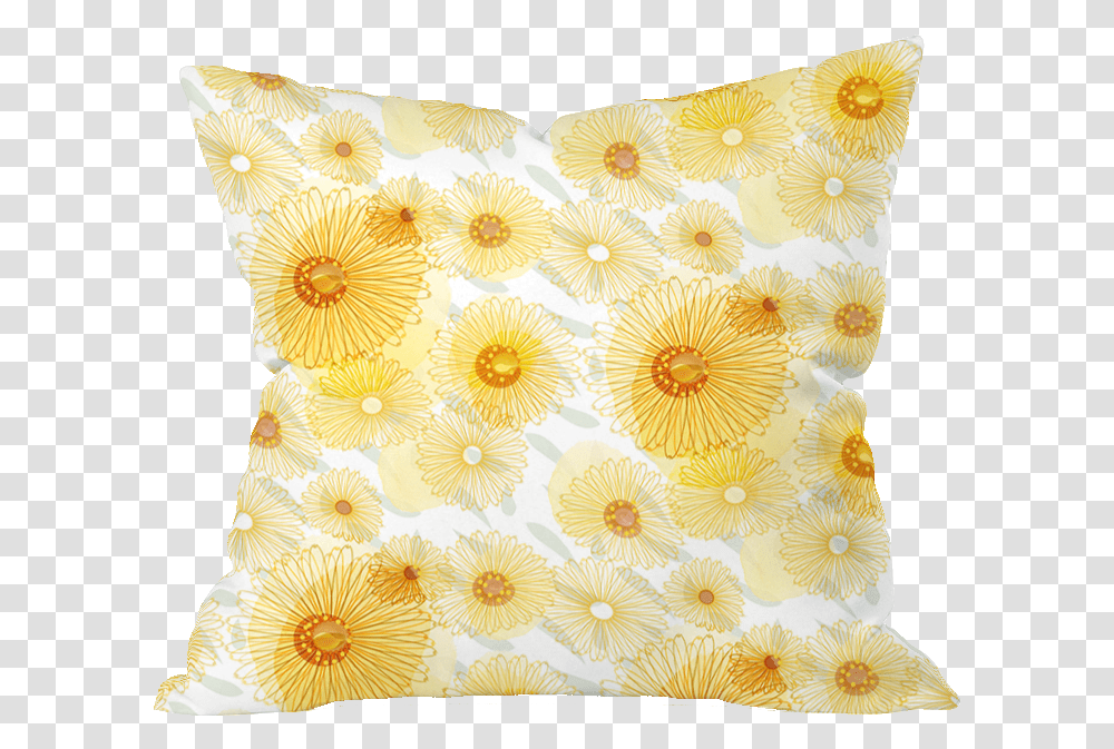 Field Marigold Floral Pillow Cover Cushion, Rug Transparent Png