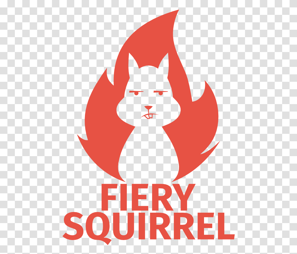 Fiery Squirrel Illustration, Poster, Advertisement, Symbol, Logo Transparent Png