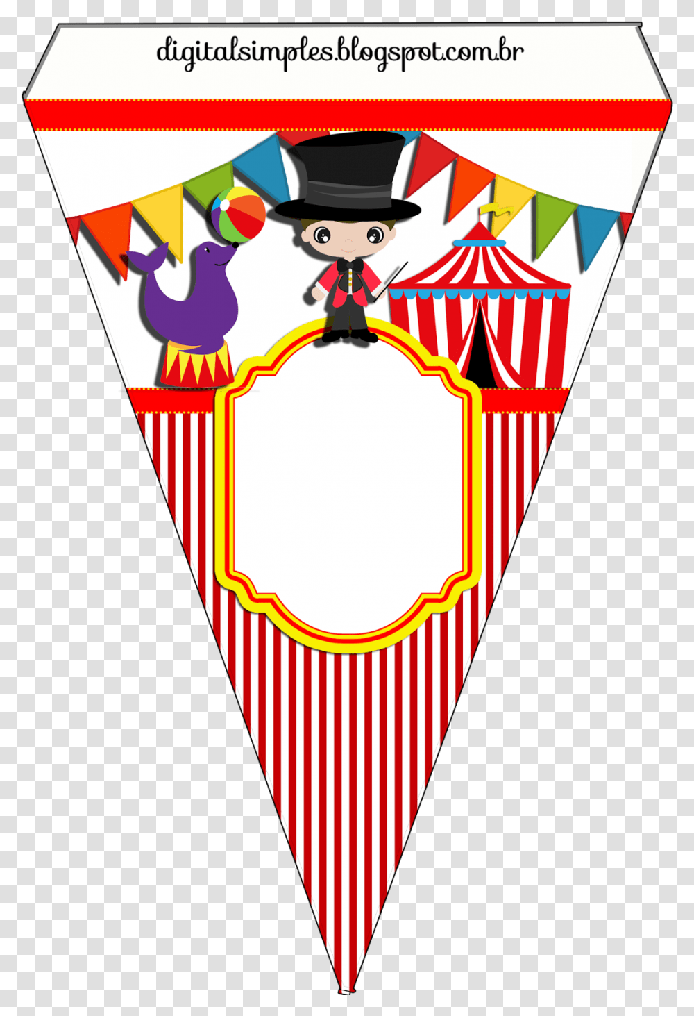 Fiesta Clipart Colourful Bunting Banderines De Circo Para Imprimir, Label, Logo Transparent Png