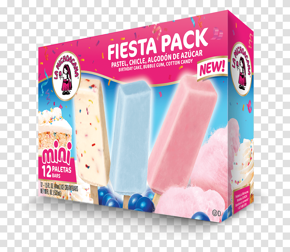 Fiesta Fiesta Cotton Candy Bubble Gum Ice Cream, Ice Pop Transparent Png