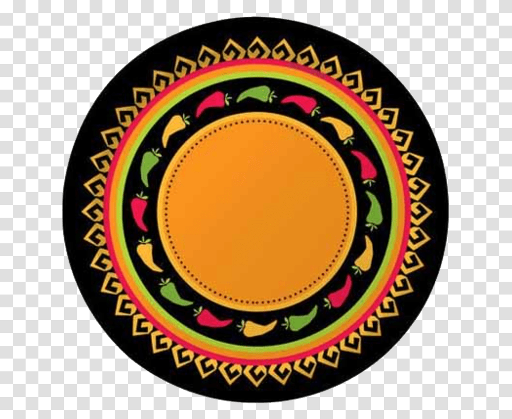 Fiesta Mexican Party Dinner Plates Cinco De Mayo Round Rug, Label, Logo Transparent Png