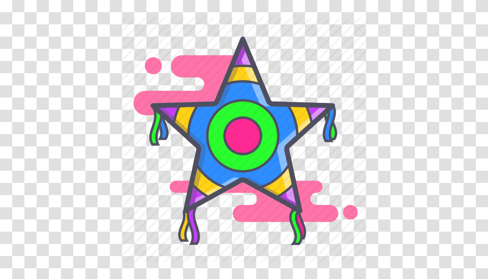 Fiesta Mexican Party Party Pinata Icon, Star Symbol, Airplane, Aircraft, Vehicle Transparent Png