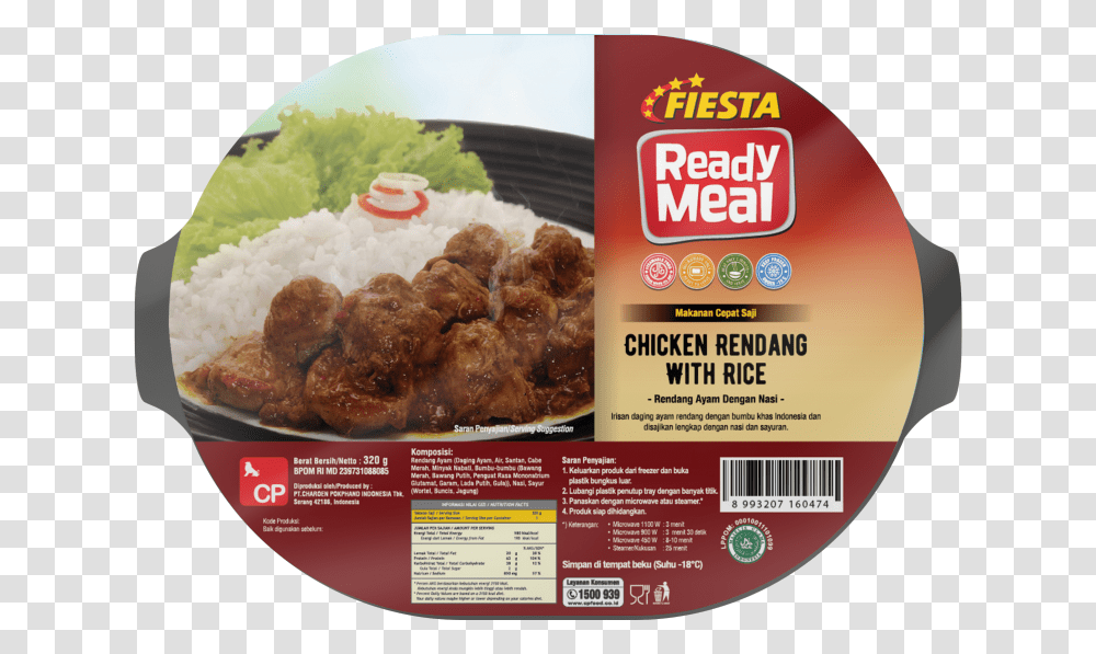 Fiesta Ready Meal Chicken Rendang With Rice Fiesta Nugget, Advertisement, Flyer, Poster, Paper Transparent Png