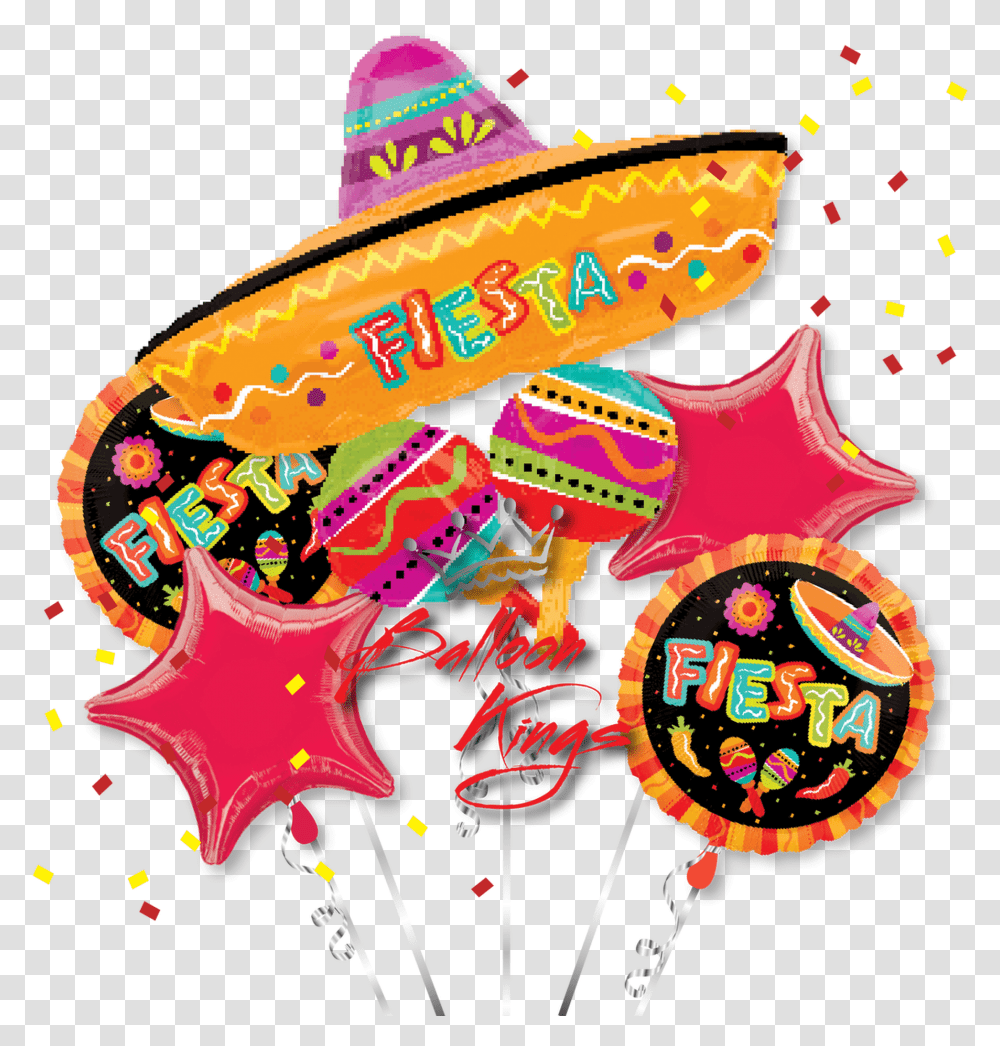 Fiesta Sombrero Fun Bouquet Walmart Fiesta Balloons, Apparel, Hat Transparent Png