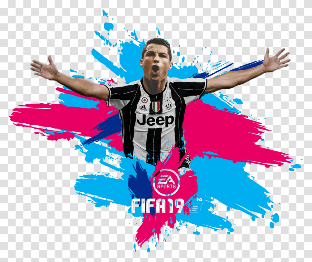 Fifa 14 19 18 Fifa19 Mobile Vector Clipart Fifa 19 Background, Person, Advertisement, Poster Transparent Png
