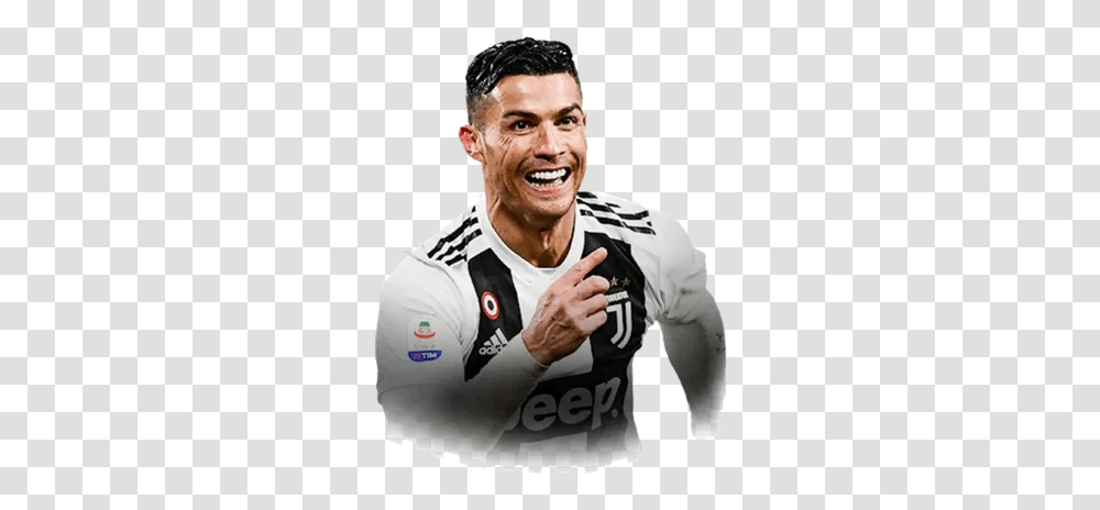 Fifa 19 Star Whatsapp Stickers Stickers Cloud Cristiano Ronaldo Fifa, Person, Face, Clothing, Crowd Transparent Png