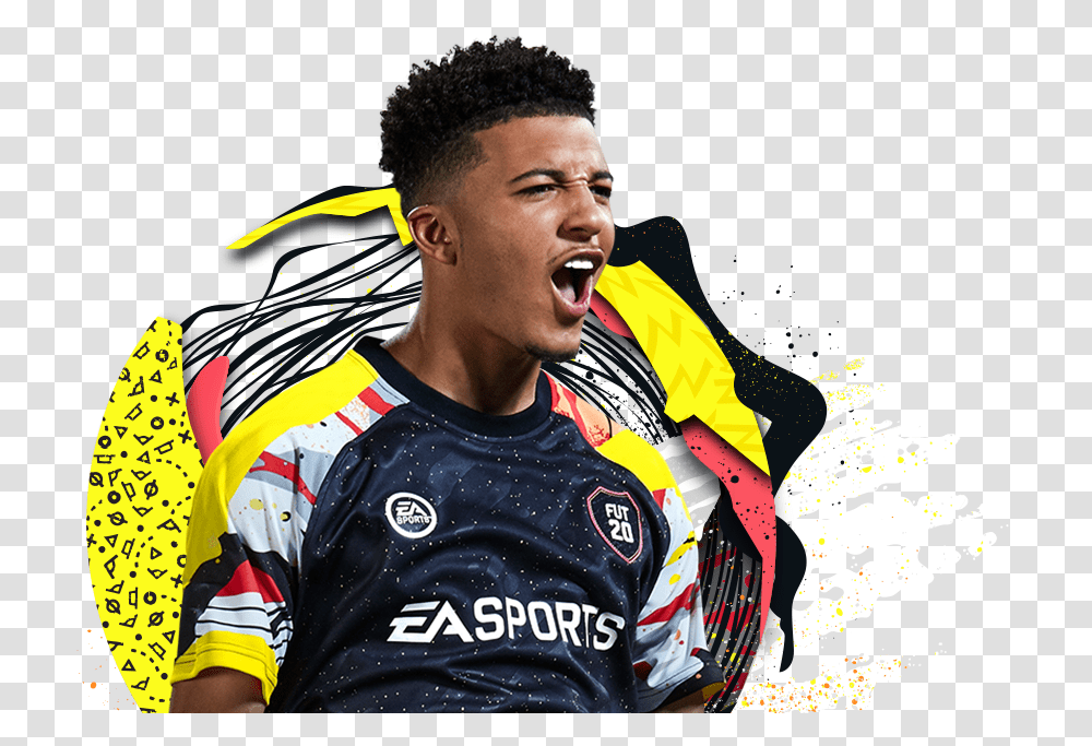 Fifa 20 Jadon Sancho, Person, Sport, Hair Transparent Png