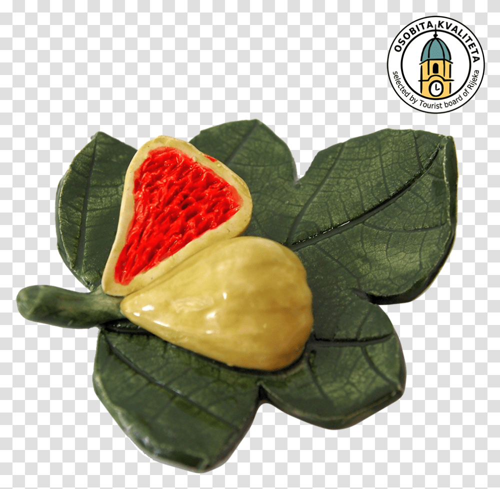 Fig Leaf With A Fig Magnet Suvenir Rijeka, Plant, Annonaceae, Tree, Fruit Transparent Png