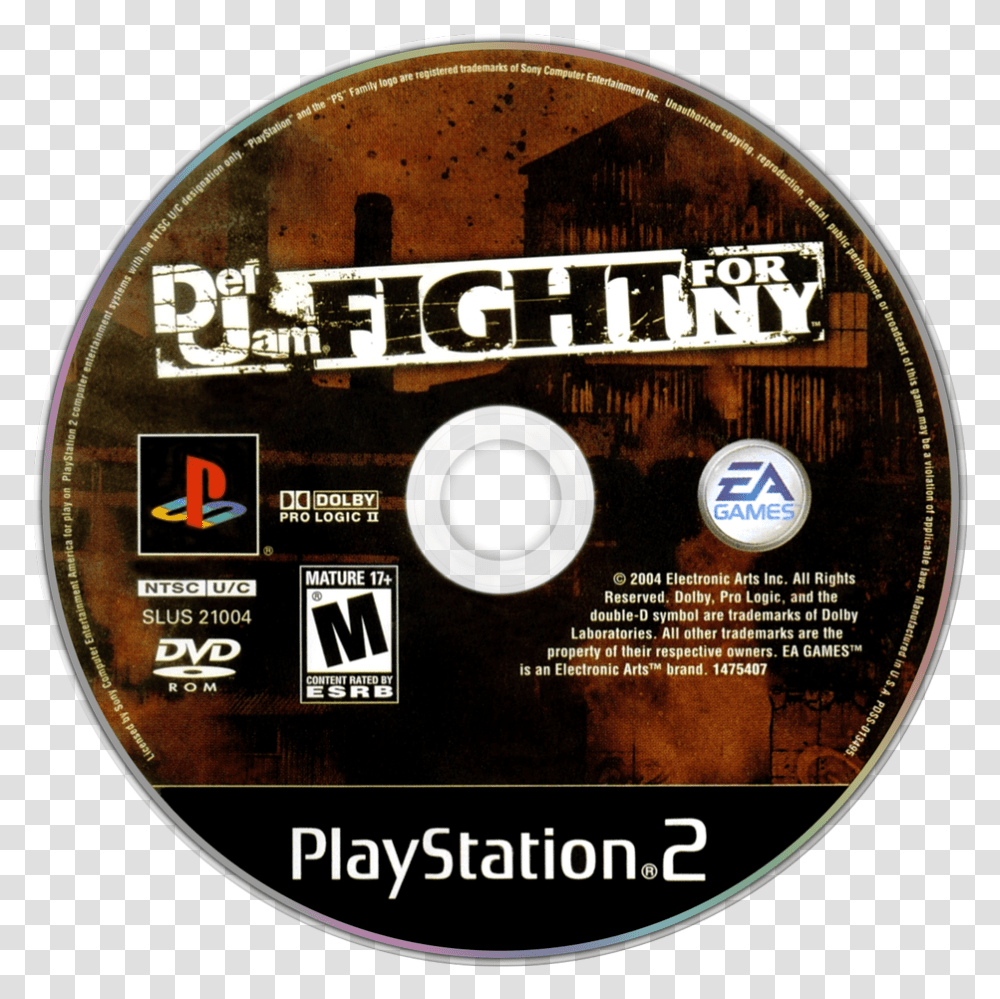 Fight For Ny Details Def Jam Ps2, Disk, Dvd, Scoreboard Transparent Png