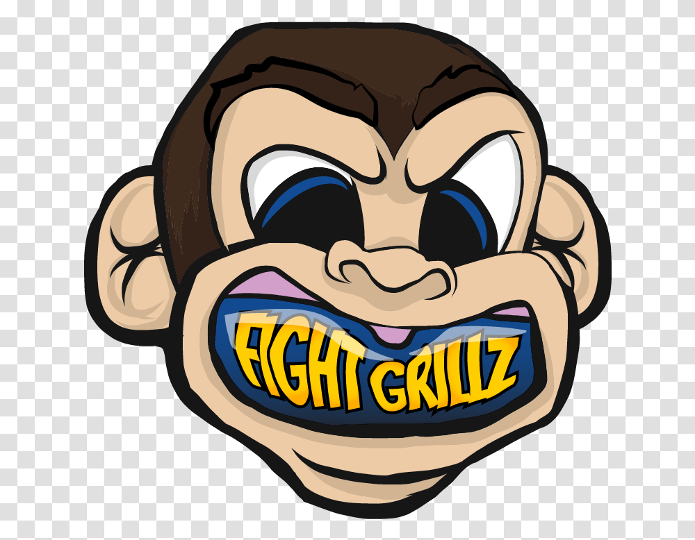 Fight Grillz Logo Design Cartoon, Helmet, Food, Teeth, Sweets Transparent Png