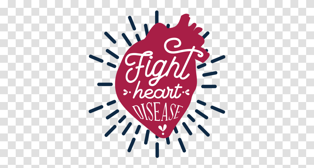 Fight Heart Disease Badge Sticker Wechat Mini Programs, Text, Graphics, Label, Plant Transparent Png