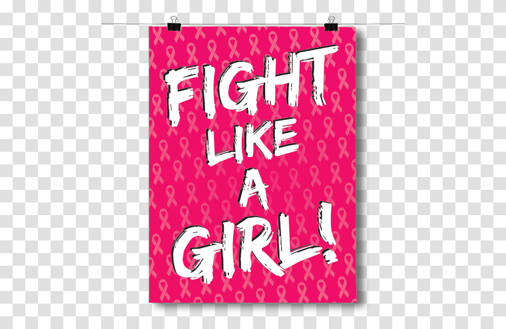 Fight Like A Girl Ribbon Greeting Card, Advertisement, Poster, Flyer Transparent Png