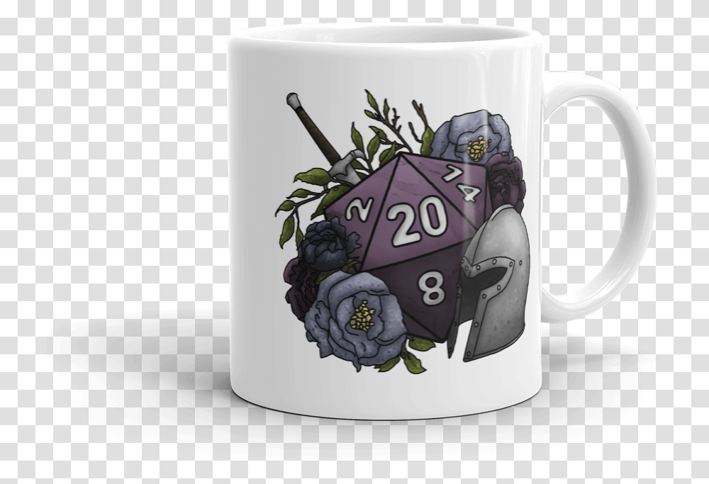 Fighter D20 White Mug D20 Fighter, Coffee Cup, Soil, Jug, Stein Transparent Png