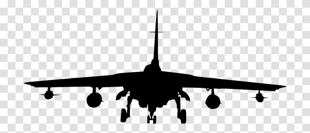 Fighter Plane Front View Silhouette, Airplane, Aircraft, Vehicle, Transportation Transparent Png