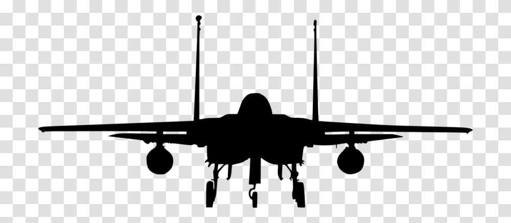 Fighter Plane Front View Silhouette, Vehicle, Transportation, Aircraft, Helicopter Transparent Png