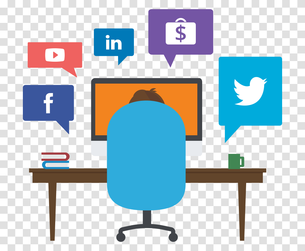 Fighting For Your Attention Social Media Illustration, Bird Transparent Png