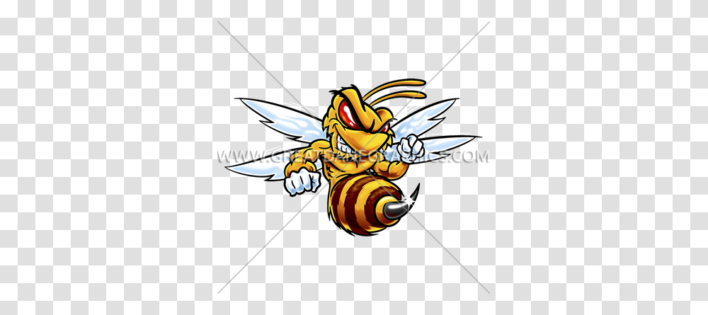 Fighting Hornet Production Ready Artwork For T Shirt Printing, Wasp, Bee, Insect, Invertebrate Transparent Png
