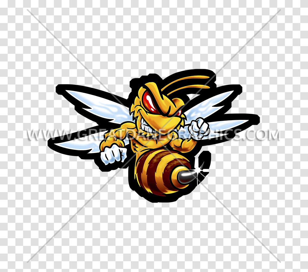 Fighting Hornet Production Ready Artwork For T Shirt Printing, Wasp, Bee, Insect, Invertebrate Transparent Png