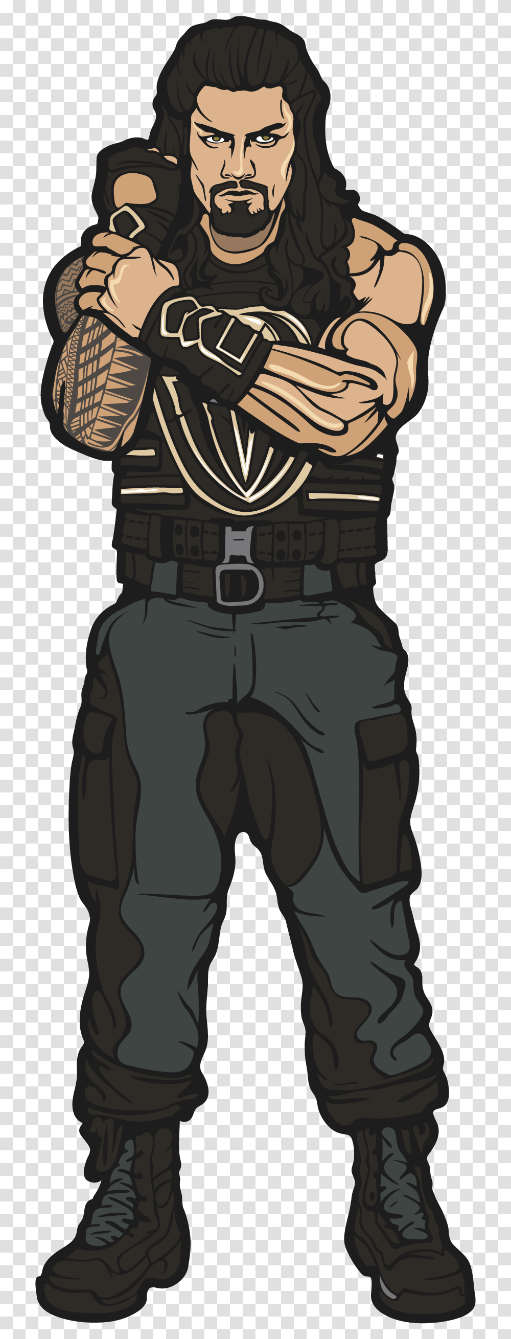 Figpin Wwe Roman Reigns, Person, Military Uniform, Officer, Hand Transparent Png