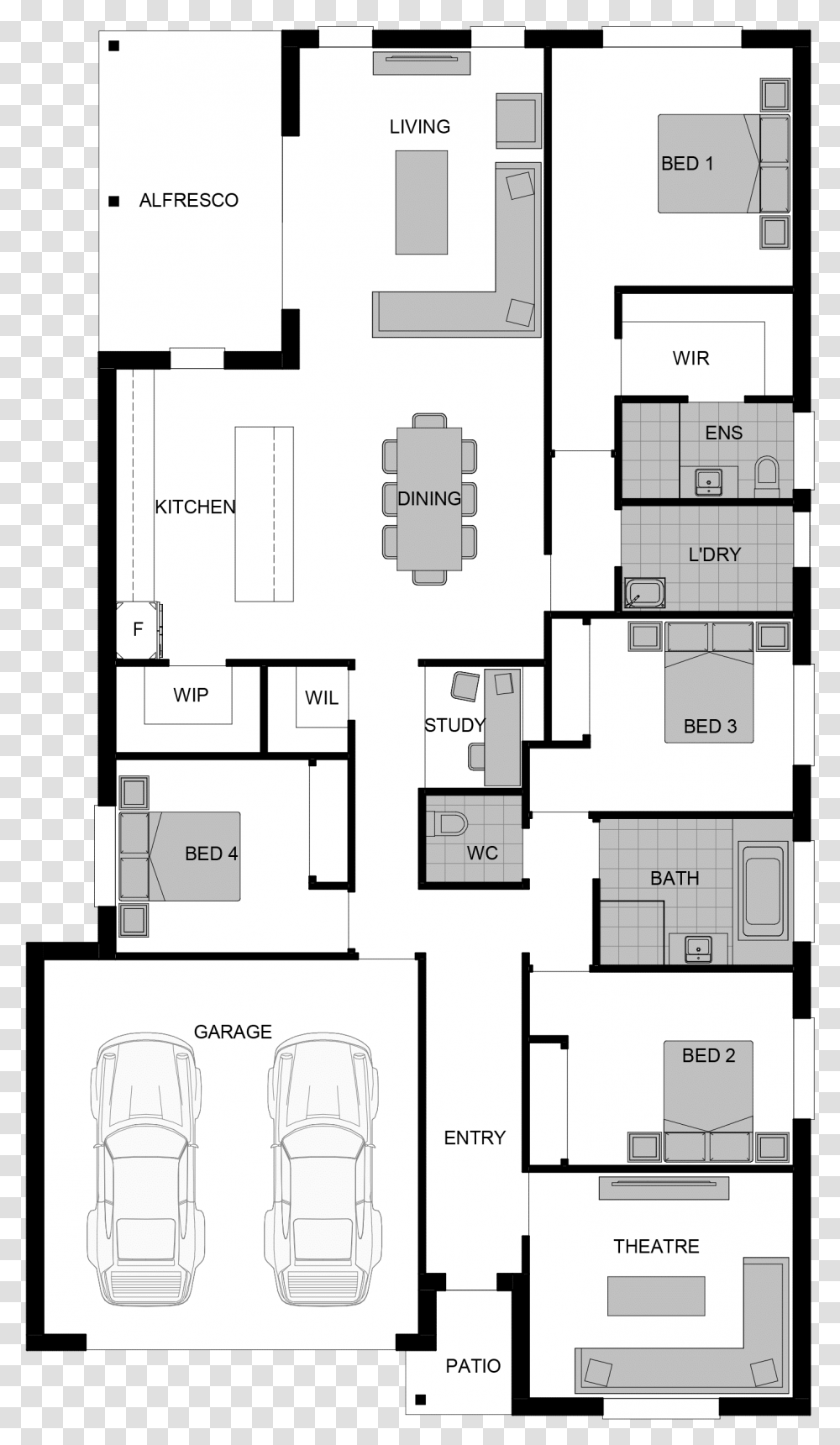 Figtree 4 Shaded Plan Floor Plan, Diagram, Plot Transparent Png