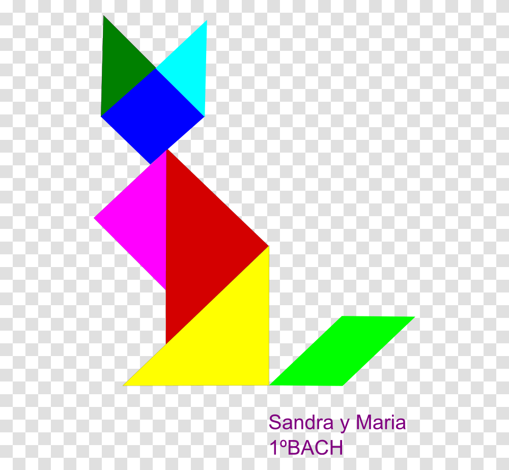 Figuras De Tangram Gato, Triangle, Pattern Transparent Png