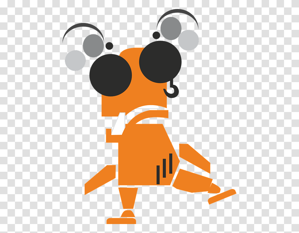 Figure Alien Robot Funny Orange Monster Clipart Strange, Paper, Drawing Transparent Png