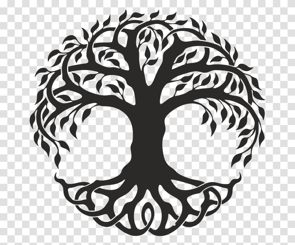 Figure Drawing Tree Of Life Clip Art Image Tree Of Life Svg, Stencil, Plant, Rug, Pattern Transparent Png