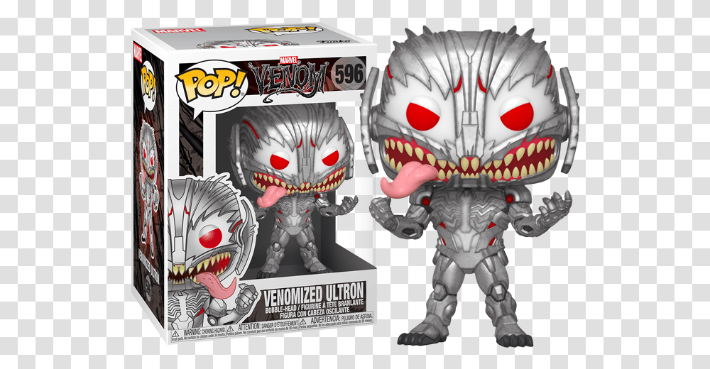 Figure Funko Pop Venom Ultron Spider Man Maximum Venom, Toy, Label, Comics Transparent Png