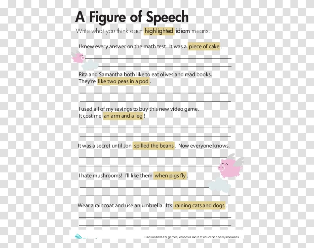 Figure Of Speech Bubble Cartoons Figures Of Speech Activity, File, Menu, Page Transparent Png