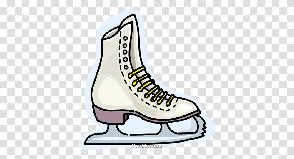 Figure Skates Royalty Free Vector Clip Art Illustration, Shoe, Footwear, Apparel Transparent Png