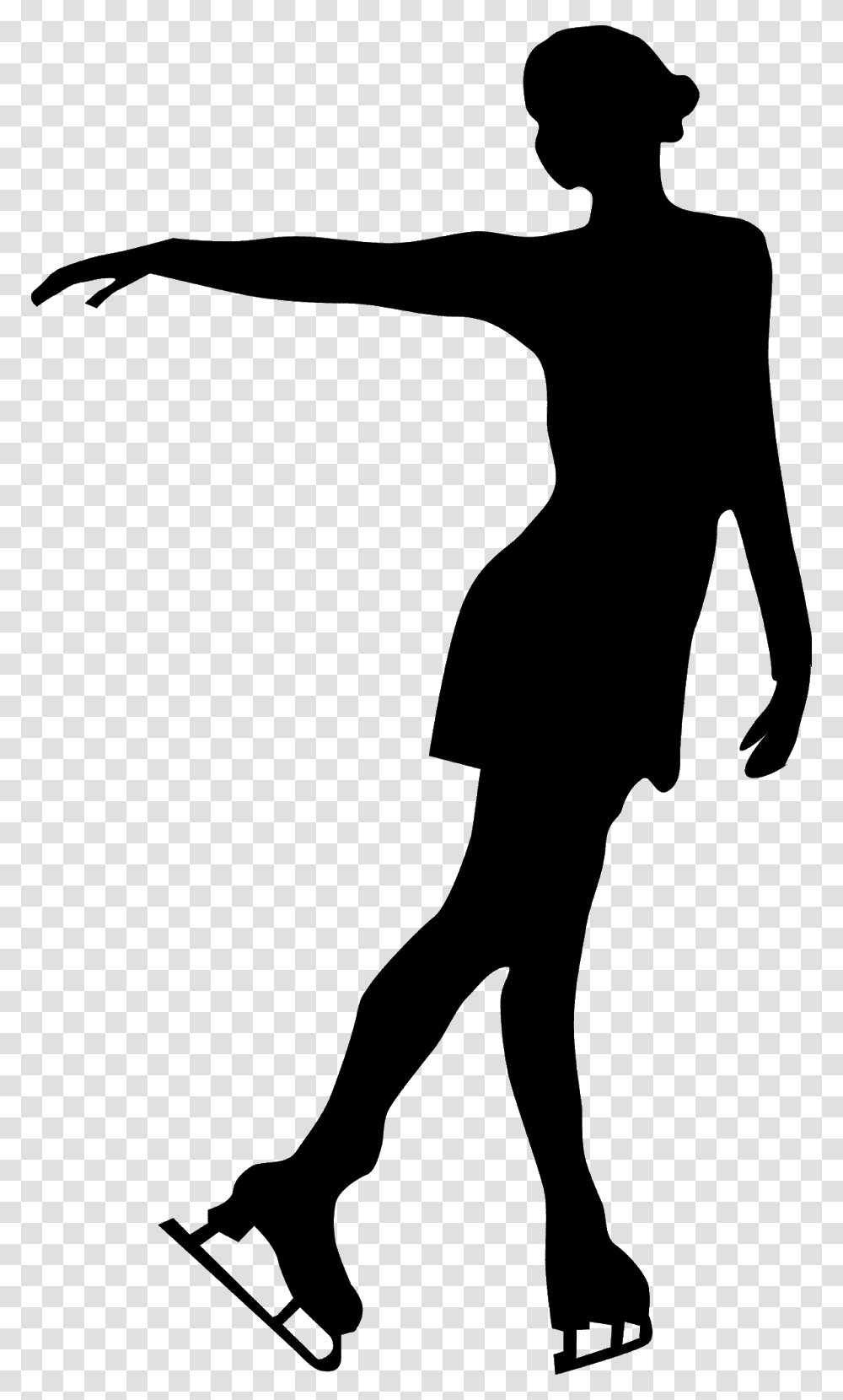 Figure Skating Silhouette, Person, Human, Stencil, Ninja Transparent Png