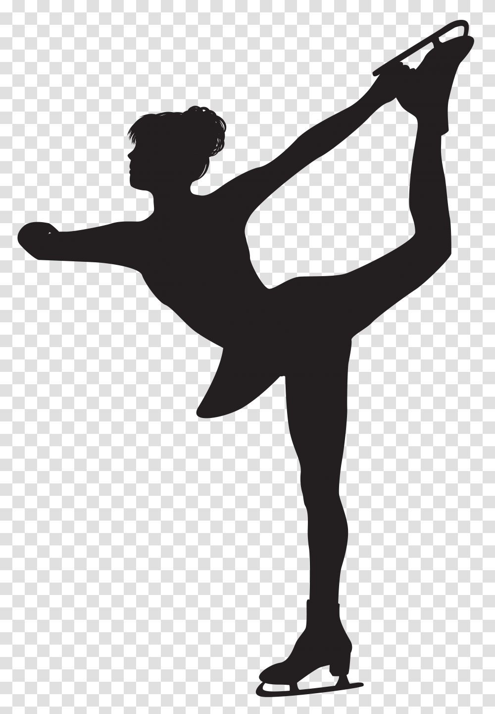 Figure Skating Woman Silhouette Clip Gallery, Cross, Face Transparent Png