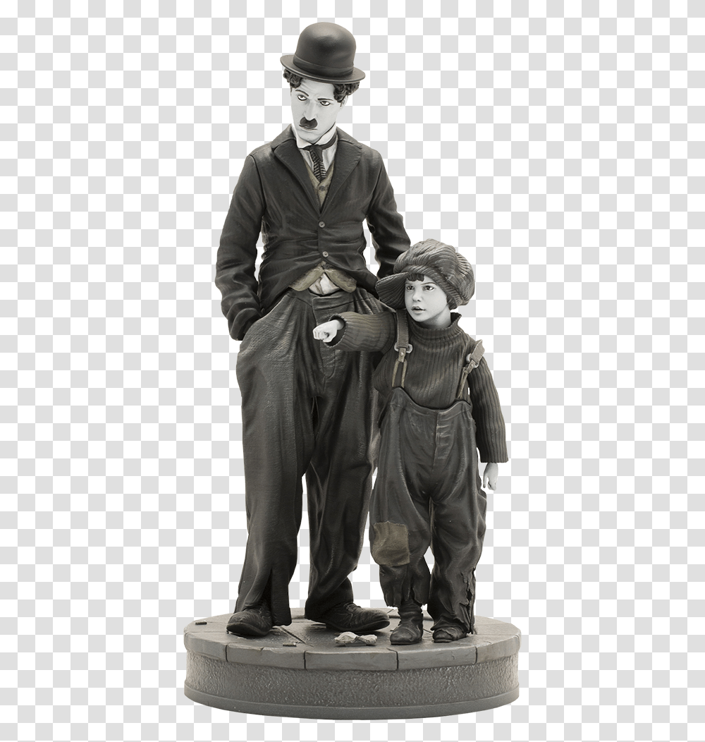 Figurine Charlie Chaplin Statue, Person, Coat, Shoe Transparent Png