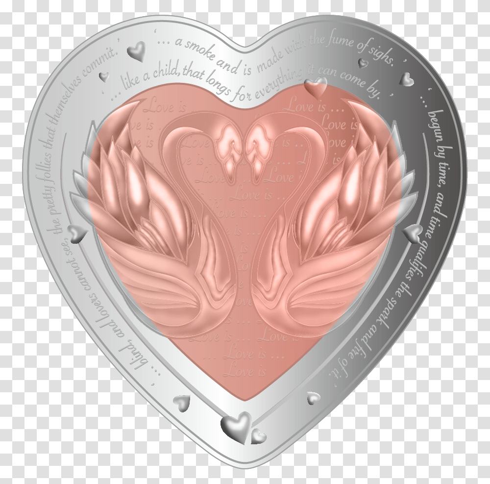 Fiji 2019 1 Dollar Celebrating Love Swan Heart Shaped, Gold, Costume Transparent Png