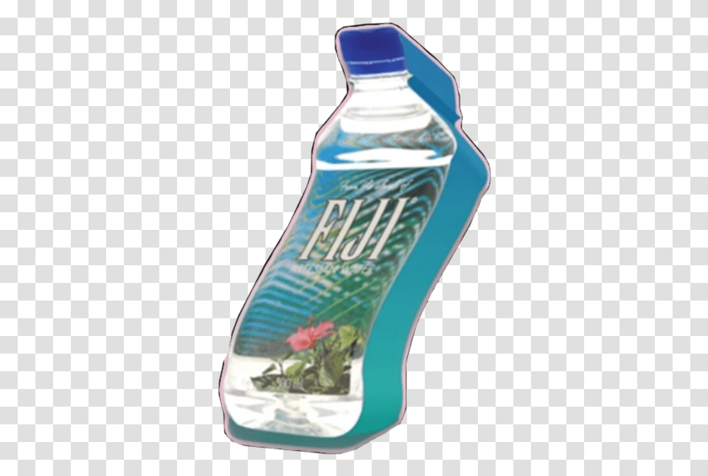 Fiji Bottle Blue Grunge Aesthetic, Beverage, Drink, Water Bottle, Liquor Transparent Png