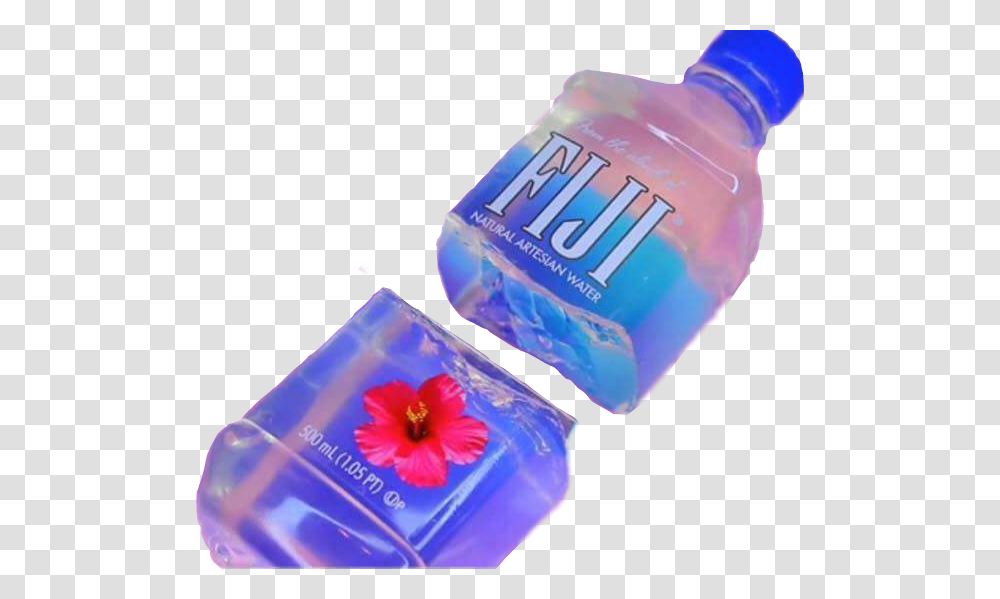 Fiji Bottle Vaporwave Fiji Water, Ice, Outdoors, Nature, Plastic Transparent Png