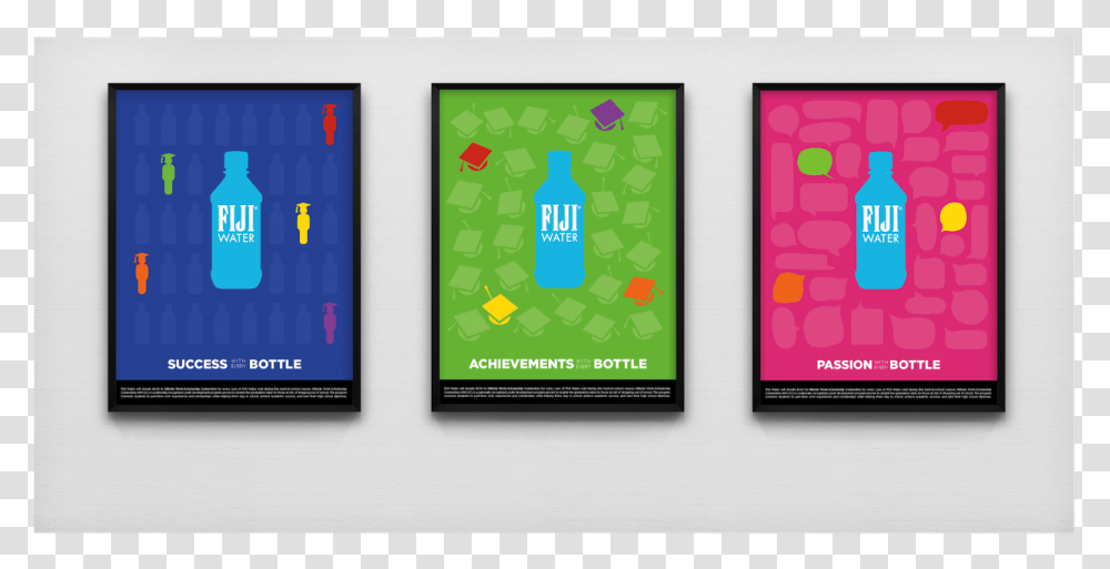 Fiji Water Bottle, Word, Advertisement, Poster Transparent Png