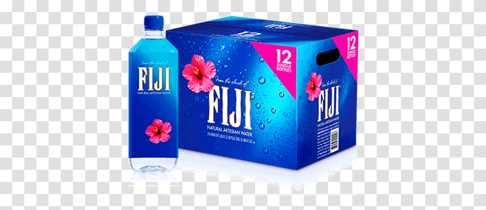 Fiji Water Case Of Fiji Water, Beverage, Drink, Box, Plant Transparent Png