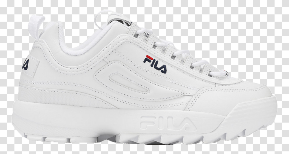 Fila Disruptor Ii White Sneakers, Shoe, Footwear, Apparel Transparent Png