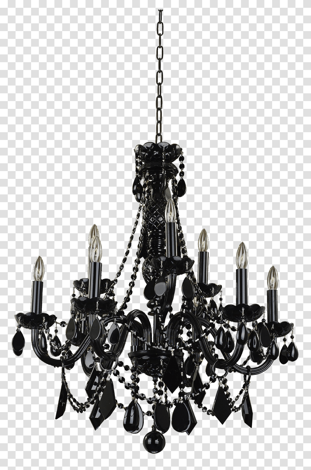 File Black Chandelier Lights, Lamp, Crystal Transparent Png