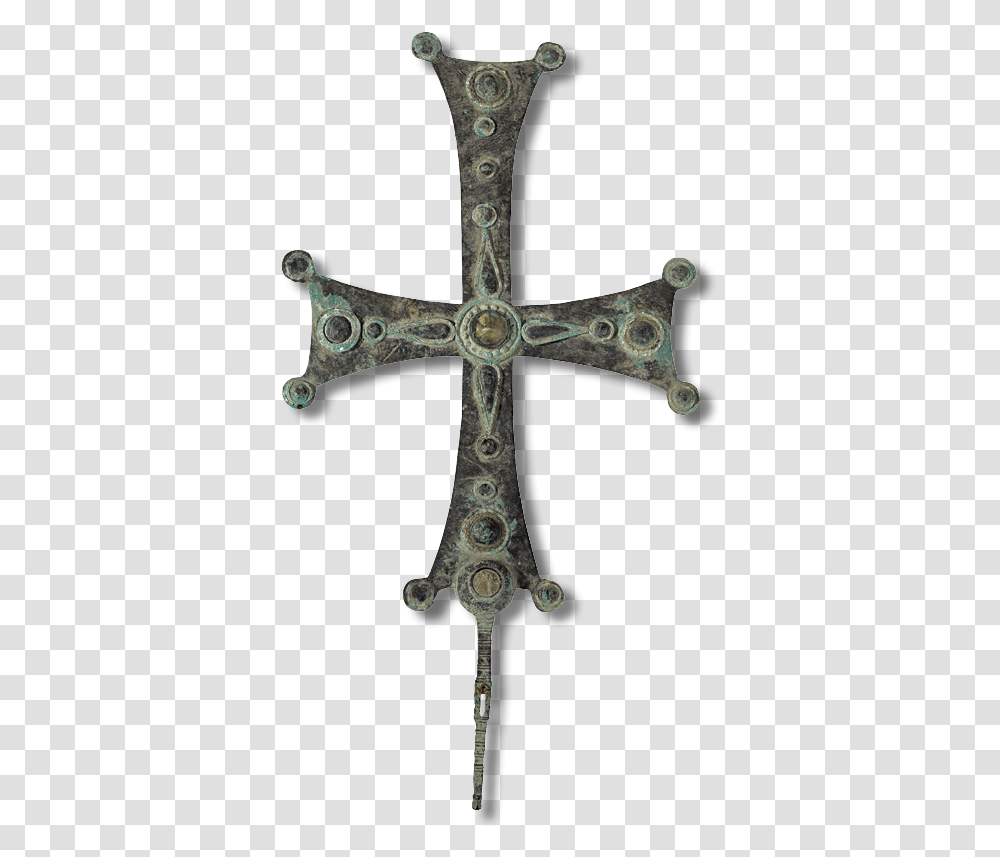 File Byzantine Processional Cross Reliquary Cross, Crucifix, Bronze Transparent Png