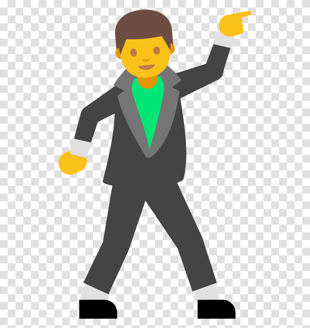 File Emoji U1f57a Svg Dancing Emoji Gif Clipart Dancing Cartoon Gif, Person, Human, Performer, Suit Transparent Png