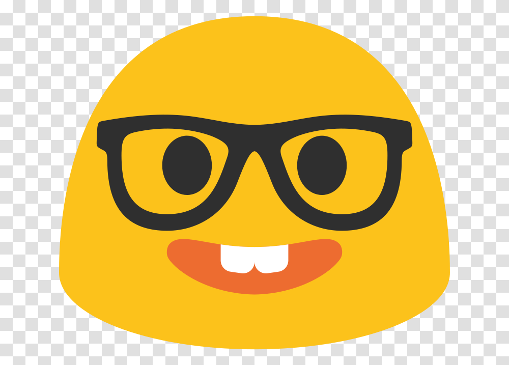 File Emoji U1f913 Svg Emoji Nerd Download Background Nerd Emoji, Glasses, Accessories, Label, Goggles Transparent Png