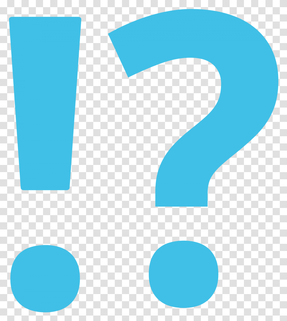 File Emoji U2049 Svg Question Mark Emoji Blue Question And Exclamation Marks, Number, Stencil Transparent Png
