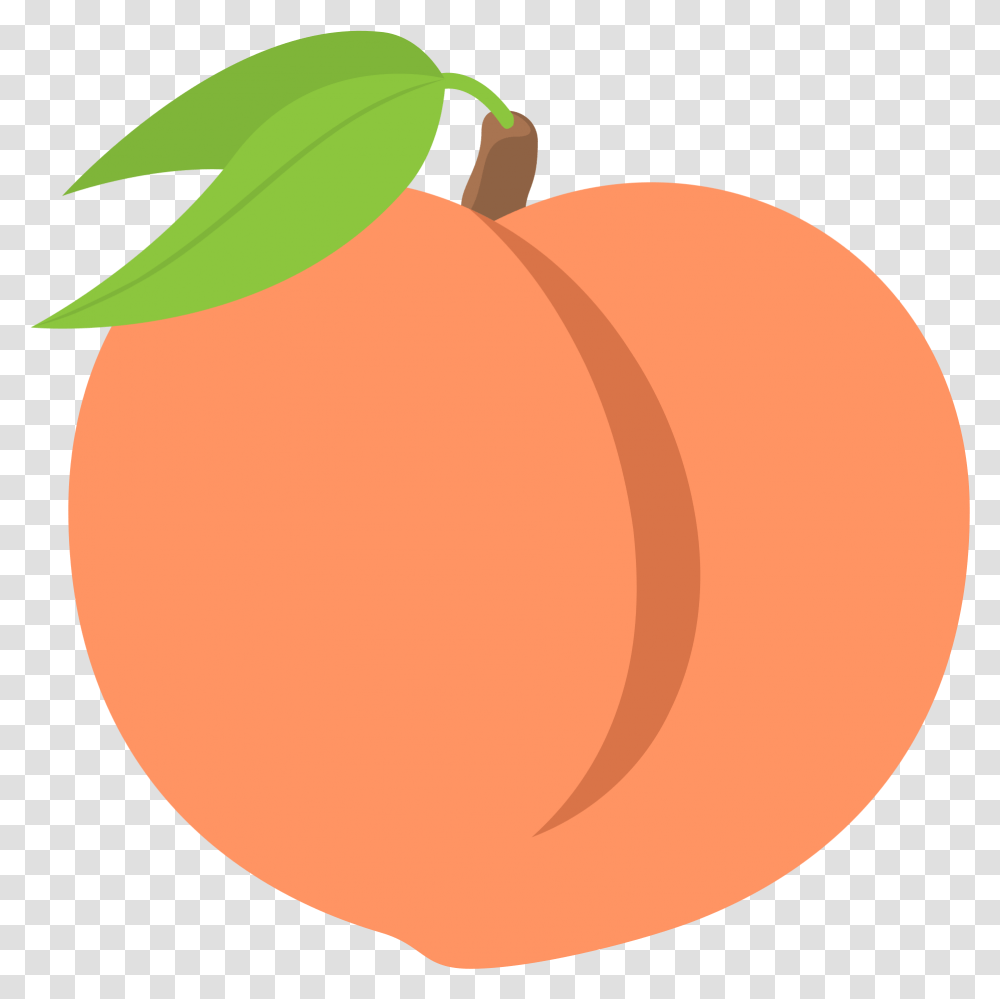 File Emojione F Wikimedia Peach Emoji, Plant, Fruit, Food, Apricot Transparent Png