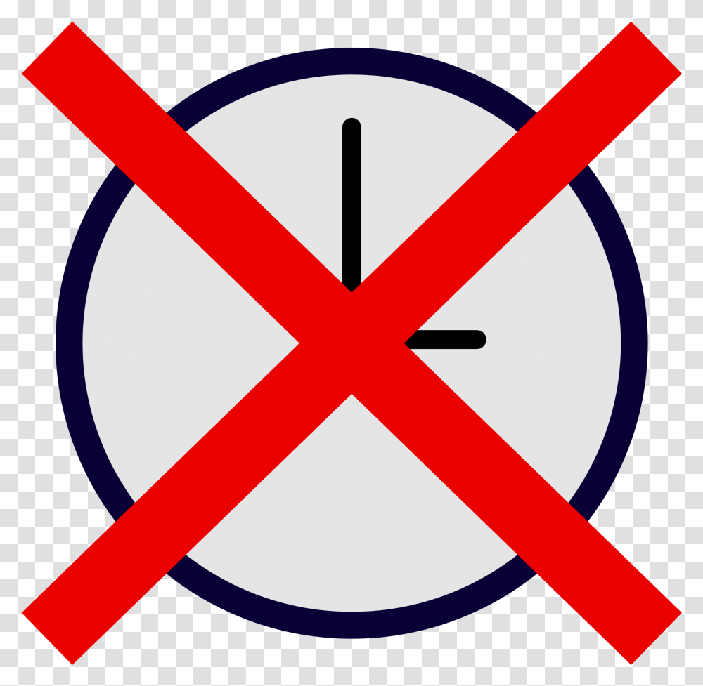 File Icon Noclock Svg Alarm Clock Crossed Out, Logo, Trademark, Sign Transparent Png