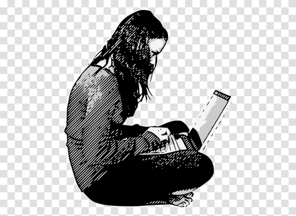 File Illustration Graphic Female Read, Kneeling, Performer, Pc, Computer Transparent Png