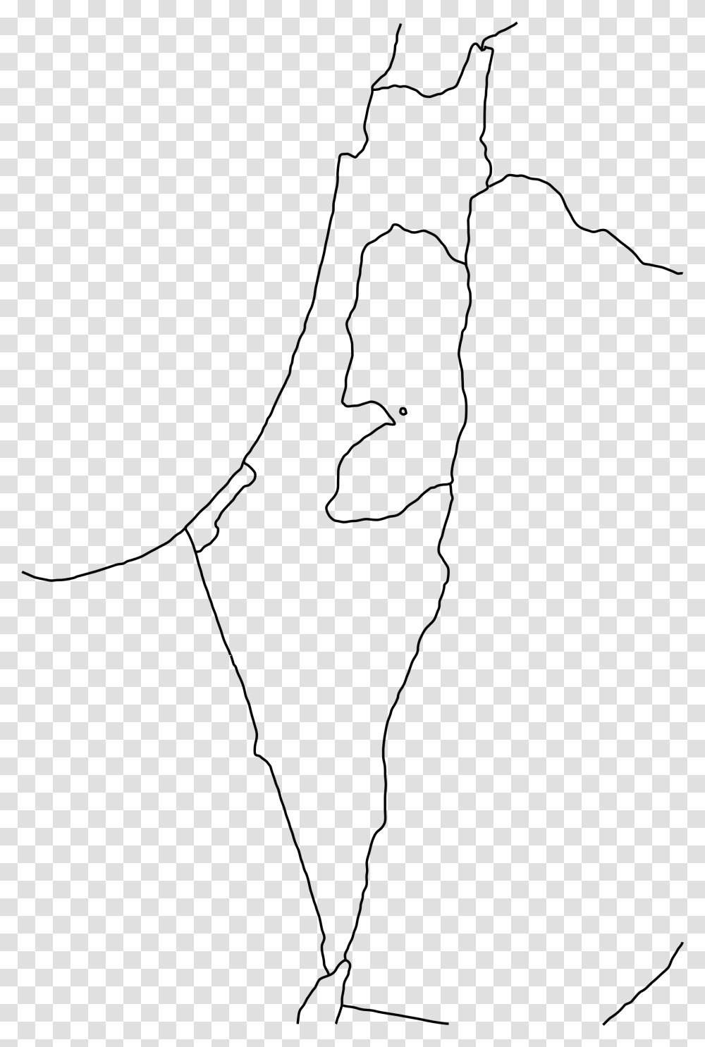 File Israel 1949 Blank Map, Gray, World Of Warcraft Transparent Png