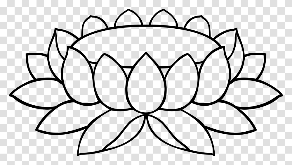 File Lotus Padma 12a Svg Wikimedia Commons Lotus Line Art, Gray, World Of Warcraft Transparent Png