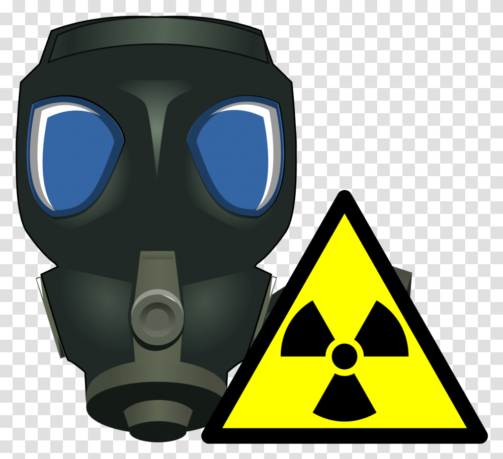 File Mask Radioactive Svg Gamma Rays Clipart Gas Mask Clip Art, Light, Robot, Triangle Transparent Png